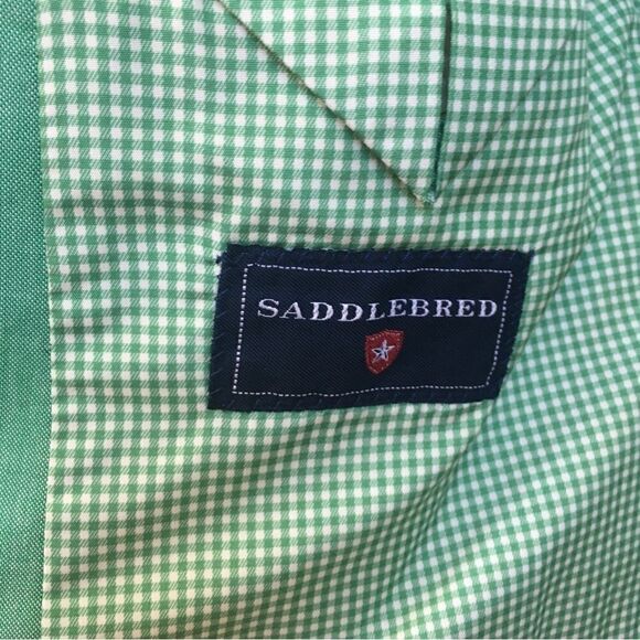 SADDLEBRED BLAZER IN MINT GREEN - Picture 7 of 9